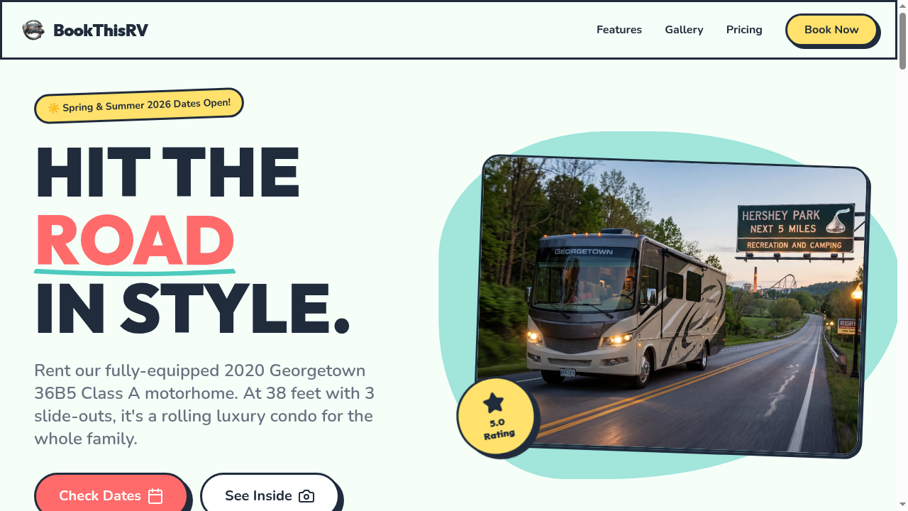 Book This RV — Booking & Reservations